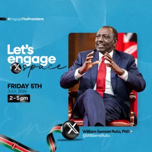 president ruto on twitter space